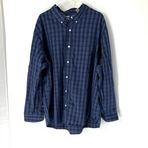 Magna Ready Duluth Trading Co Blue Plaid Casual Button Down Shirt